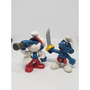 Vintage Papa Smurf Captain Pirate lot